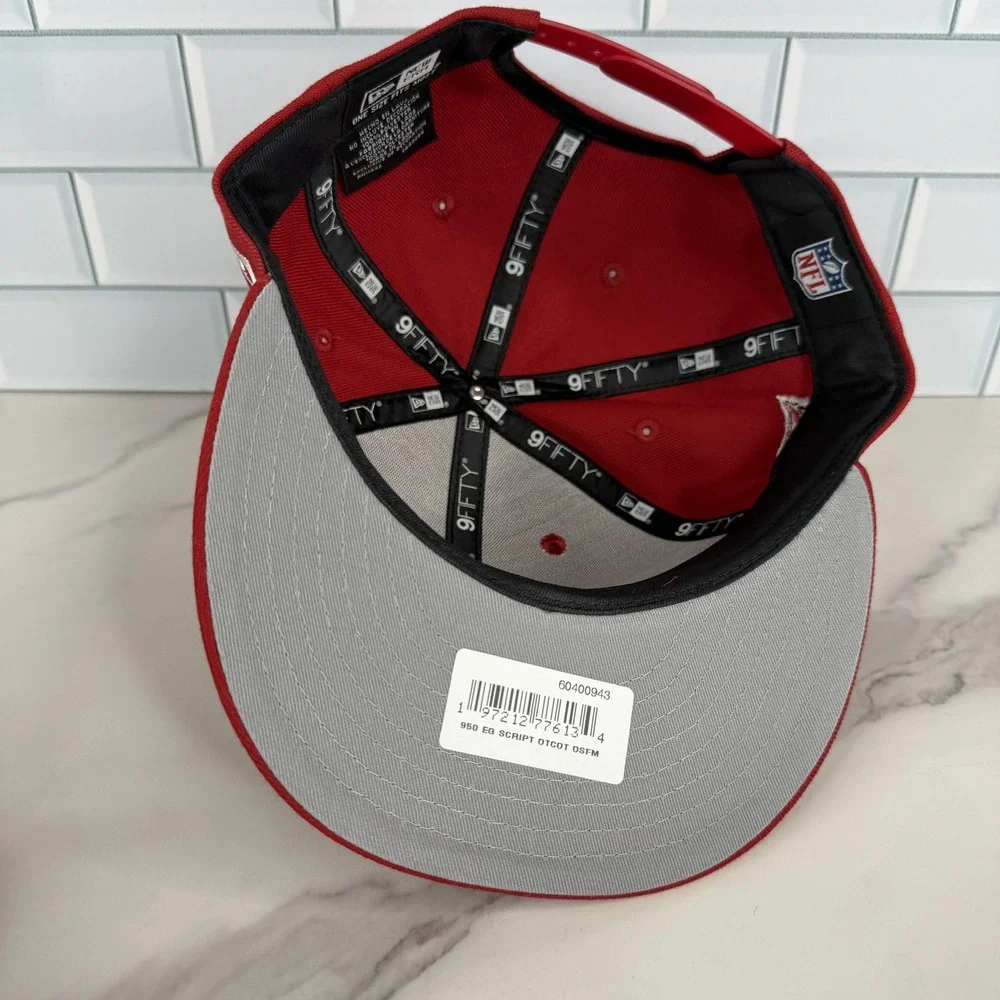 Arizona Cardinals Hat Cap Snap Back Script Mens‎ One Size NFL 9Fifty New Era